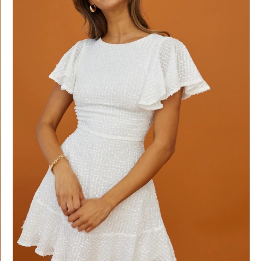 Selfie Leslie white dress NWT